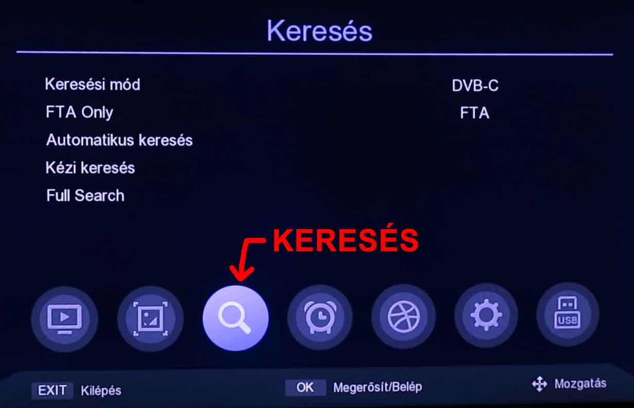 Econ box beállítások képernyő