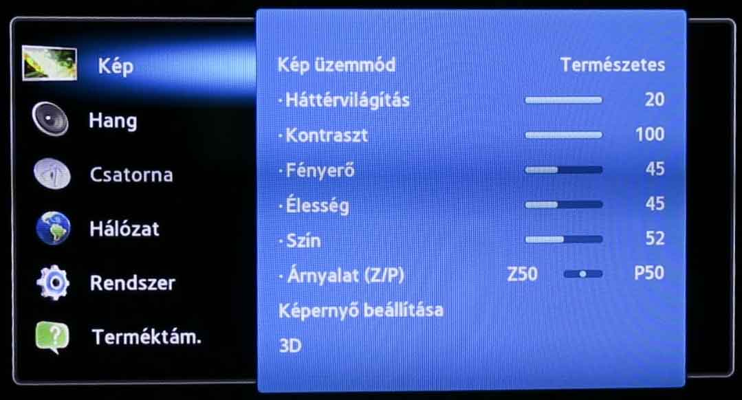 Samsung TV beállítás - I.
