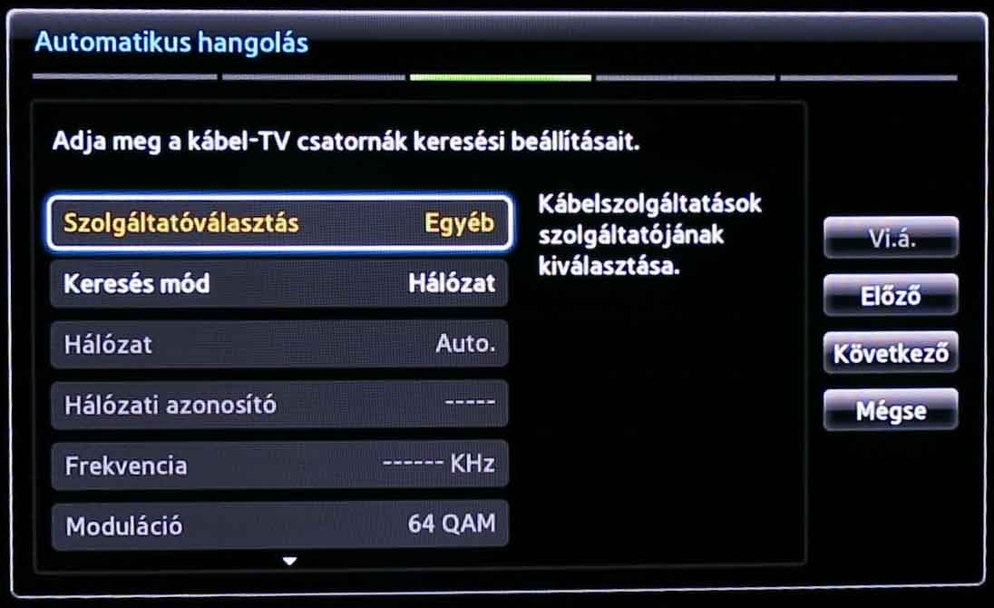 Samsung TV beállítás - I.