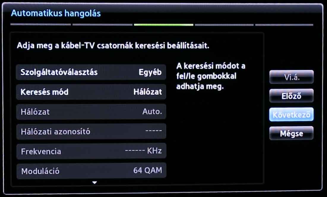 Samsung TV beállítás - I.