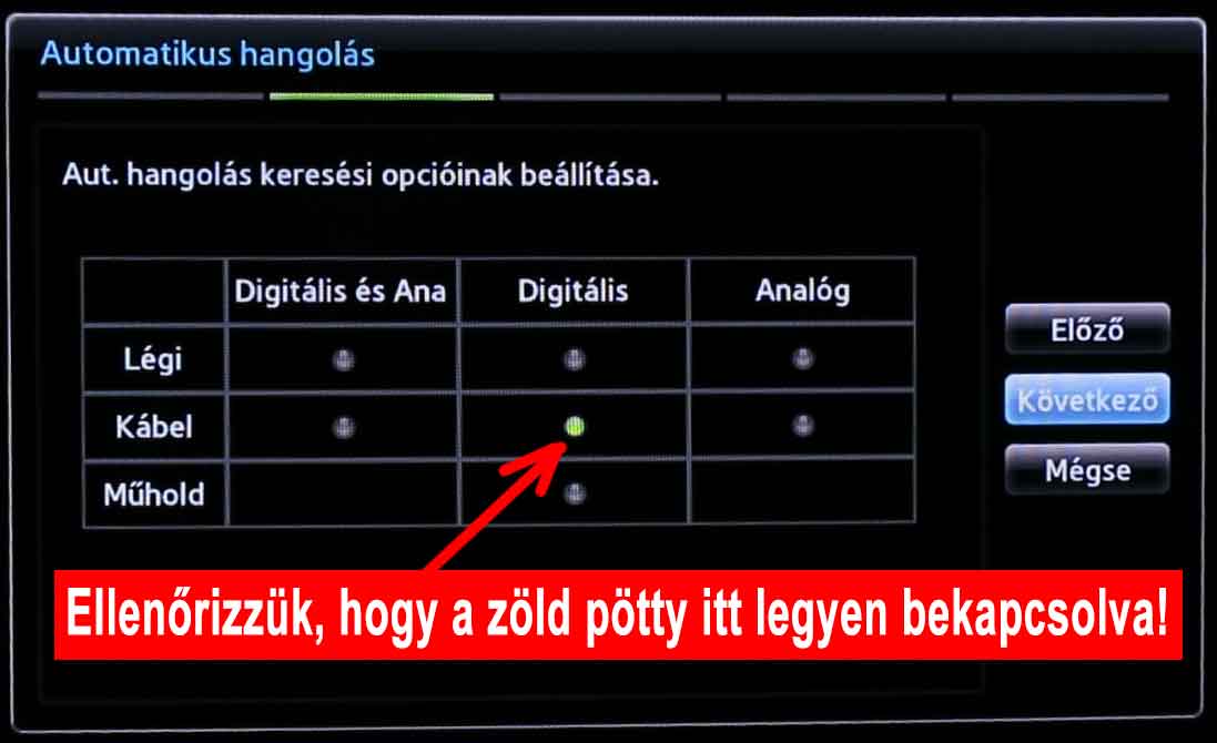 Samsung TV beállítás - I.