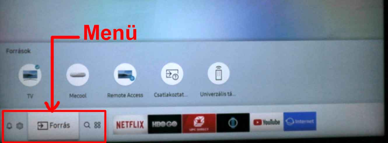 Samsung TV beállítása