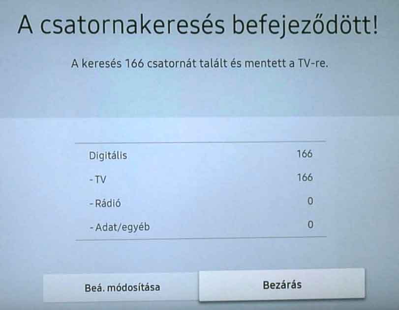 Samsung TV beállítása
