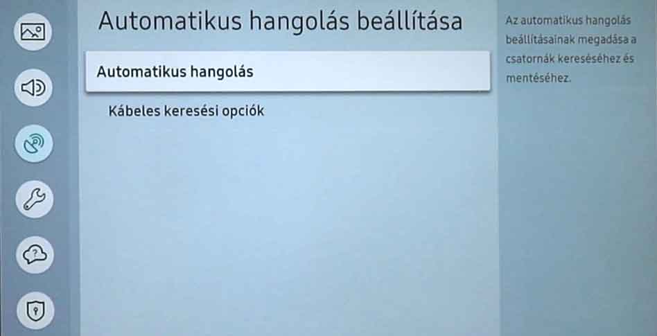 Samsung TV beállítása