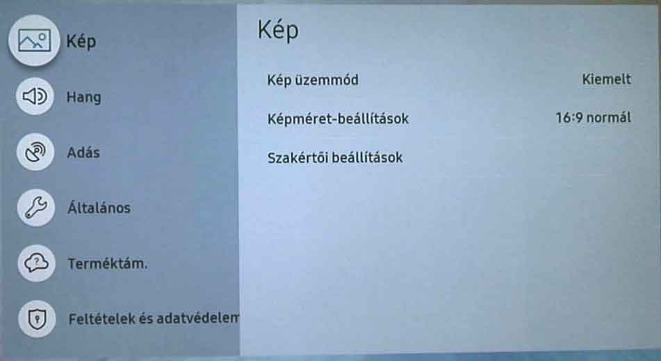 Samsung TV beállítása