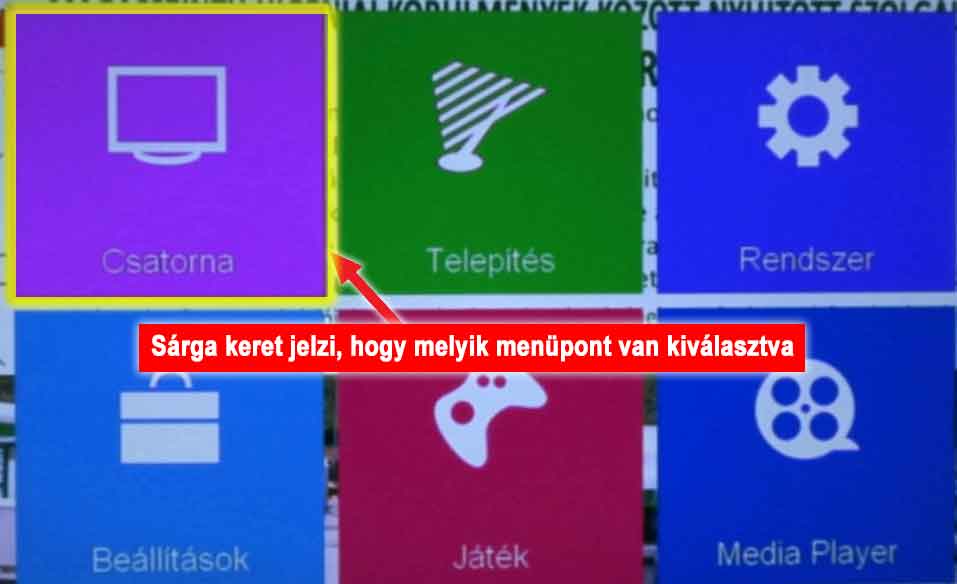 Triax menüpontok
