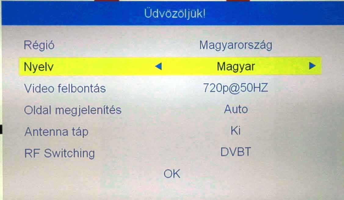 Nyelv kiválasztása