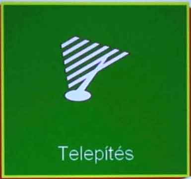 Telepítés menüpont